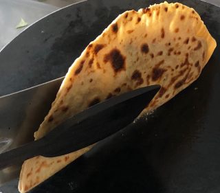 Cook the paratha lower portion